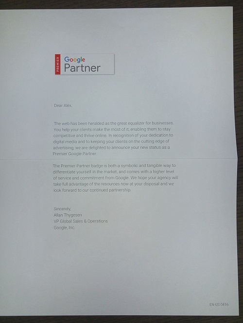 Looking for partnership letter