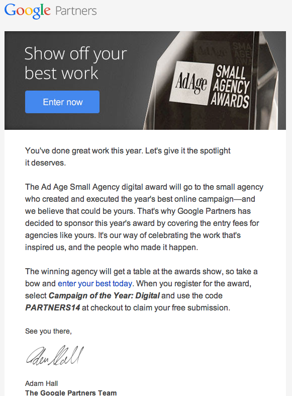 Funnel Science Google Partners sponsor Funnel Science for the Advertising Age Small Agency Awards   Google Partners